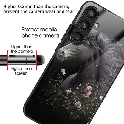 For Samsung Galaxy S24+ Phone Cover Tempered Glass Drop-proof Pattern Printing Case