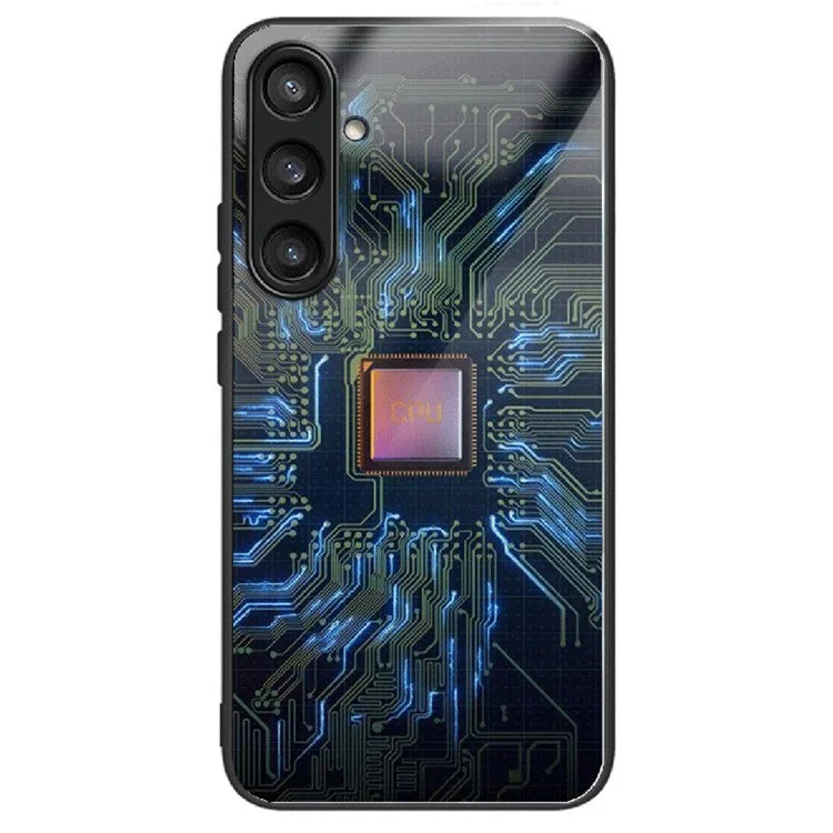For Samsung Galaxy S24+ Phone Cover Tempered Glass Drop-proof Pattern Printing Case
