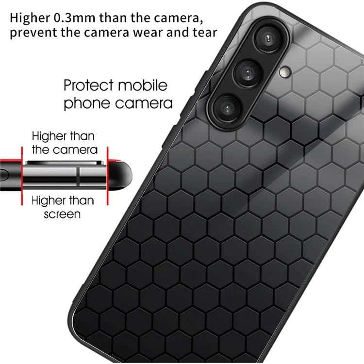 For Samsung Galaxy S24+ Phone Cover Tempered Glass Drop-proof Pattern Printing Case