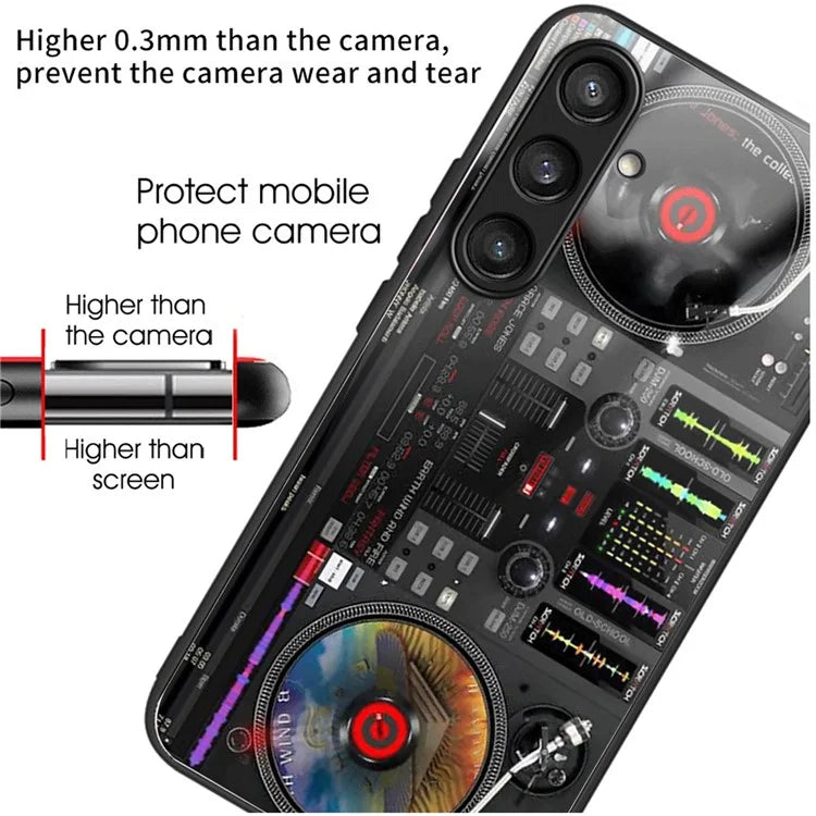 For Samsung Galaxy S24+ Phone Cover Tempered Glass Drop-proof Pattern Printing Case