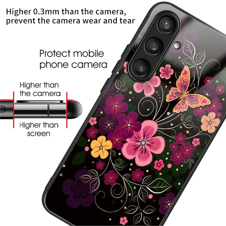 For Samsung Galaxy S24+ Phone Cover Tempered Glass Drop-proof Pattern Printing Case