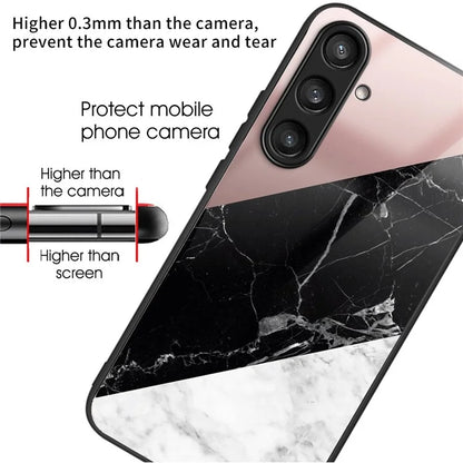 For Samsung Galaxy S24+ Phone Cover Tempered Glass Drop-proof Pattern Printing Case