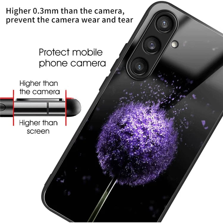 For Samsung Galaxy S24+ Phone Cover Tempered Glass Drop-proof Pattern Printing Case