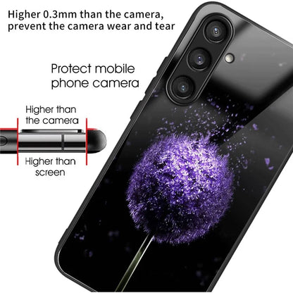 For Samsung Galaxy S24+ Phone Cover Tempered Glass Drop-proof Pattern Printing Case