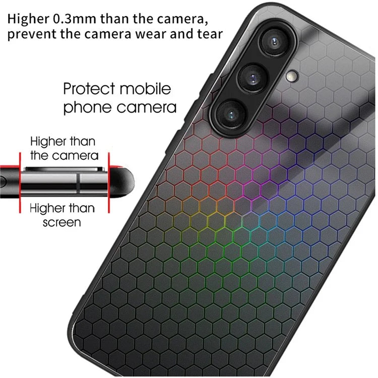 For Samsung Galaxy S24+ Phone Cover Tempered Glass Drop-proof Pattern Printing Case