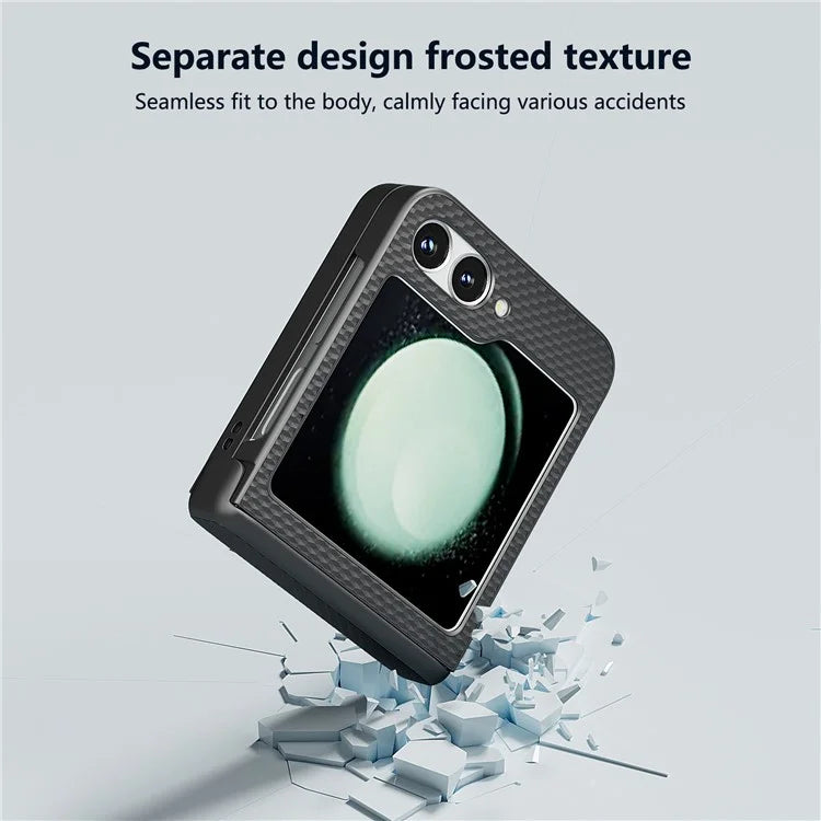 For Samsung Galaxy Z Flip6 5G Case Matte Texture PC Phone Cover with Hinge Protection