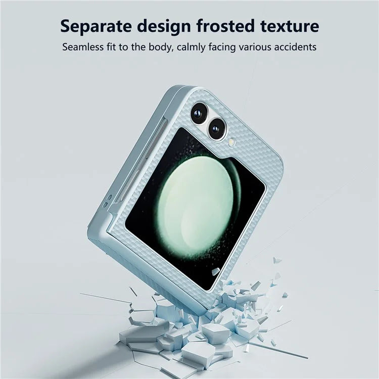 For Samsung Galaxy Z Flip6 5G Case Matte Texture PC Phone Cover with Hinge Protection