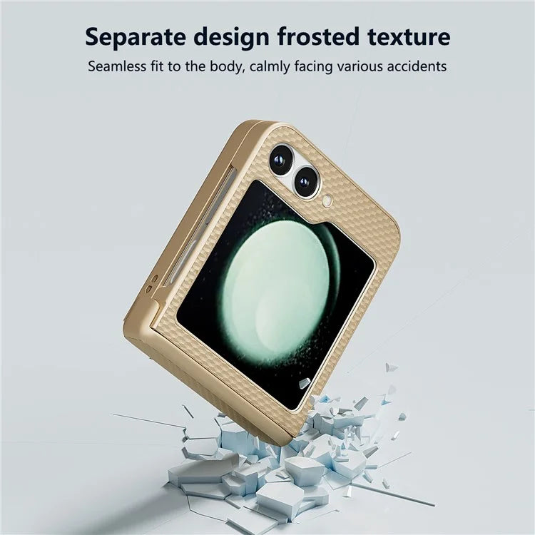 For Samsung Galaxy Z Flip6 5G Case Matte Texture PC Phone Cover with Hinge Protection