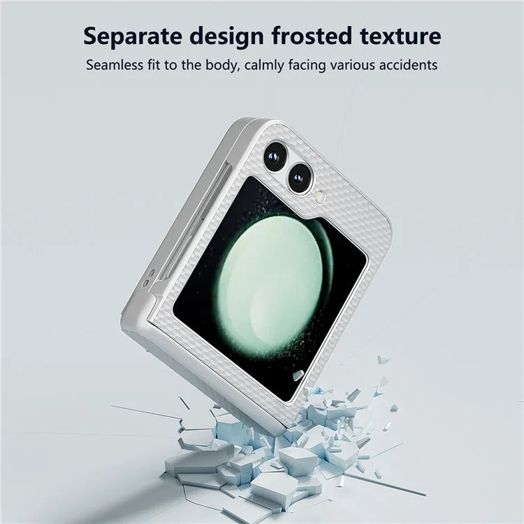 For Samsung Galaxy Z Flip6 5G Case Matte Texture PC Phone Cover with Hinge Protection