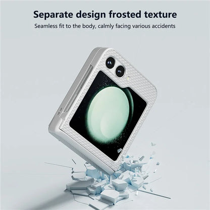 For Samsung Galaxy Z Flip6 5G Case Matte Texture PC Phone Cover with Hinge Protection