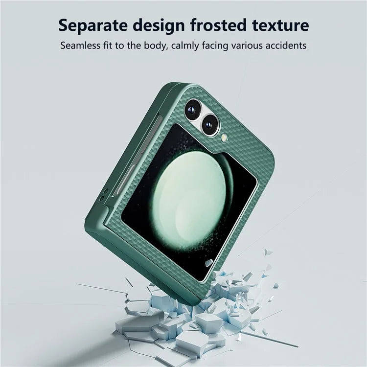 For Samsung Galaxy Z Flip6 5G Case Matte Texture PC Phone Cover with Hinge Protection