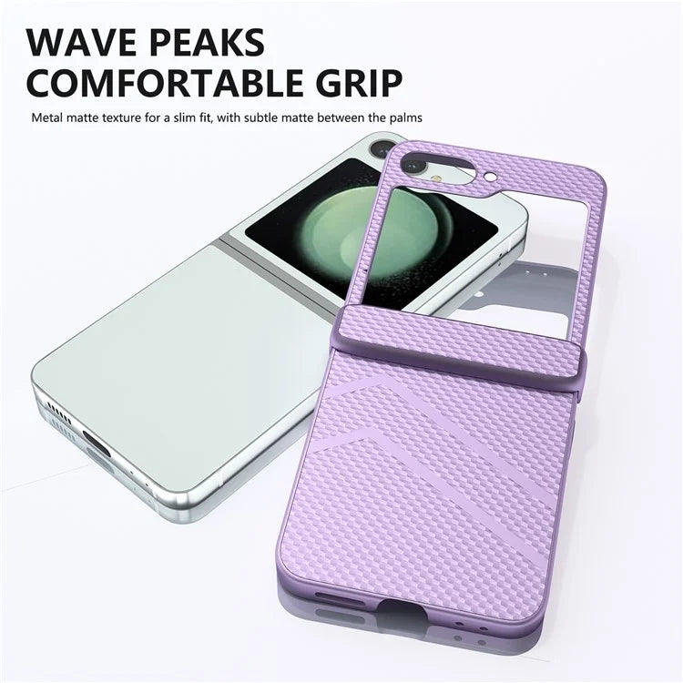 For Samsung Galaxy Z Flip6 5G Case Matte Texture PC Phone Cover with Hinge Protection