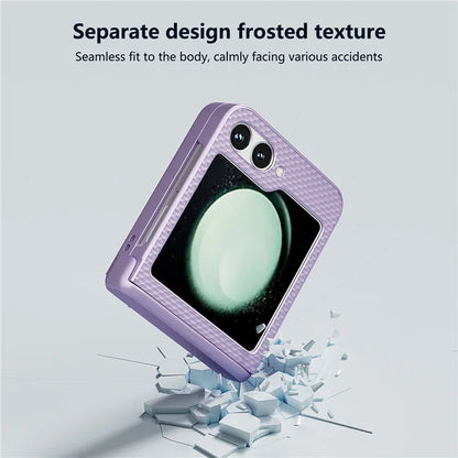 For Samsung Galaxy Z Flip6 5G Case Matte Texture PC Phone Cover with Hinge Protection