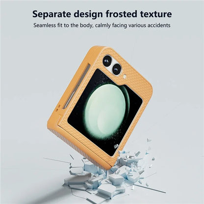 For Samsung Galaxy Z Flip6 5G Case Matte Texture PC Phone Cover with Hinge Protection