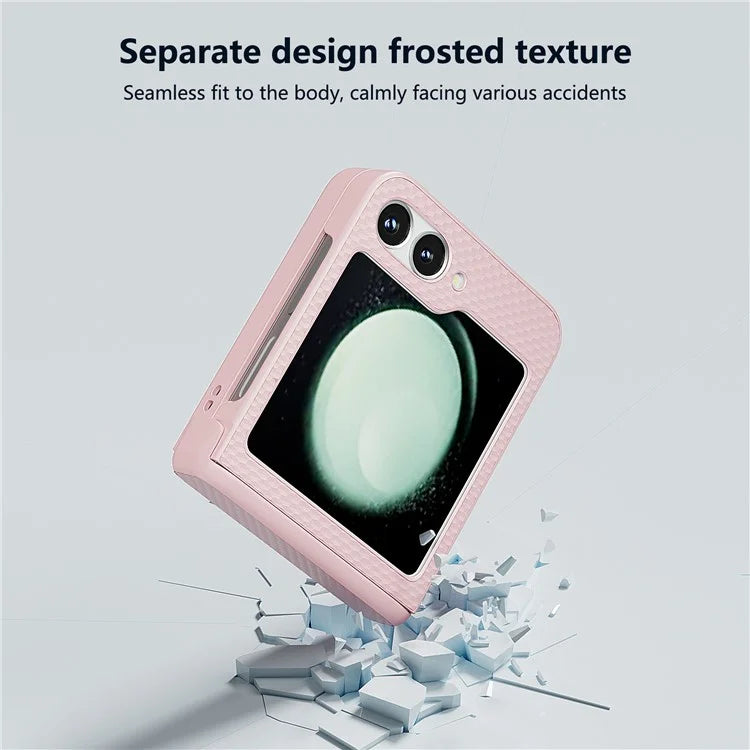 For Samsung Galaxy Z Flip6 5G Case Matte Texture PC Phone Cover with Hinge Protection