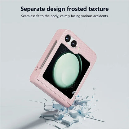 For Samsung Galaxy Z Flip6 5G Case Matte Texture PC Phone Cover with Hinge Protection