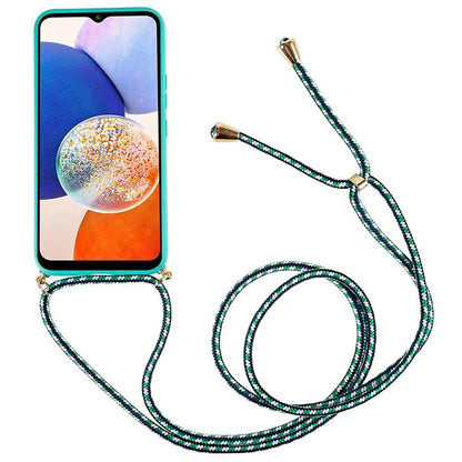 For Samsung Galaxy A25 5G (Global) (161.0 x 76.5 x 8.3mm) Case Biodegradable Wheat Straw+TPU Cover with Lanyard