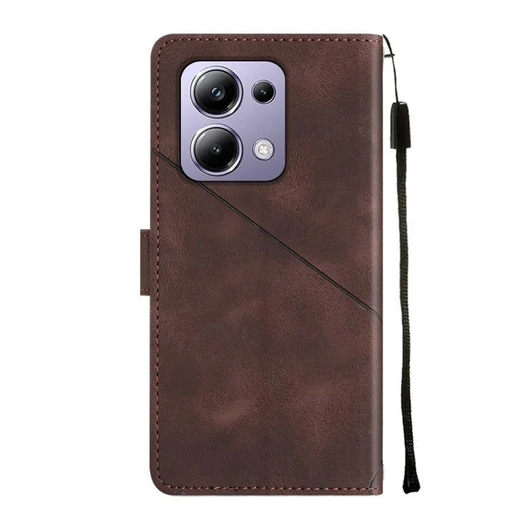 PT005 YB Imprinting Series-6 For Xiaomi Redmi Note 13 Pro 4G / Poco M6 Pro 4G Leather Phone Wallet Case