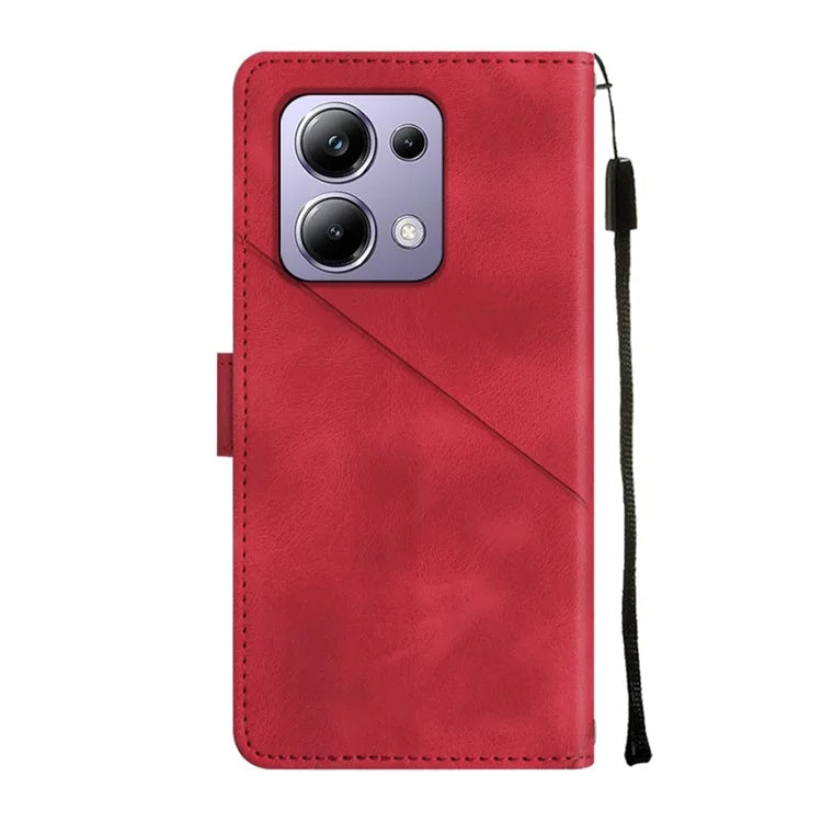 PT005 YB Imprinting Series-6 For Xiaomi Redmi Note 13 Pro 4G / Poco M6 Pro 4G Leather Phone Wallet Case