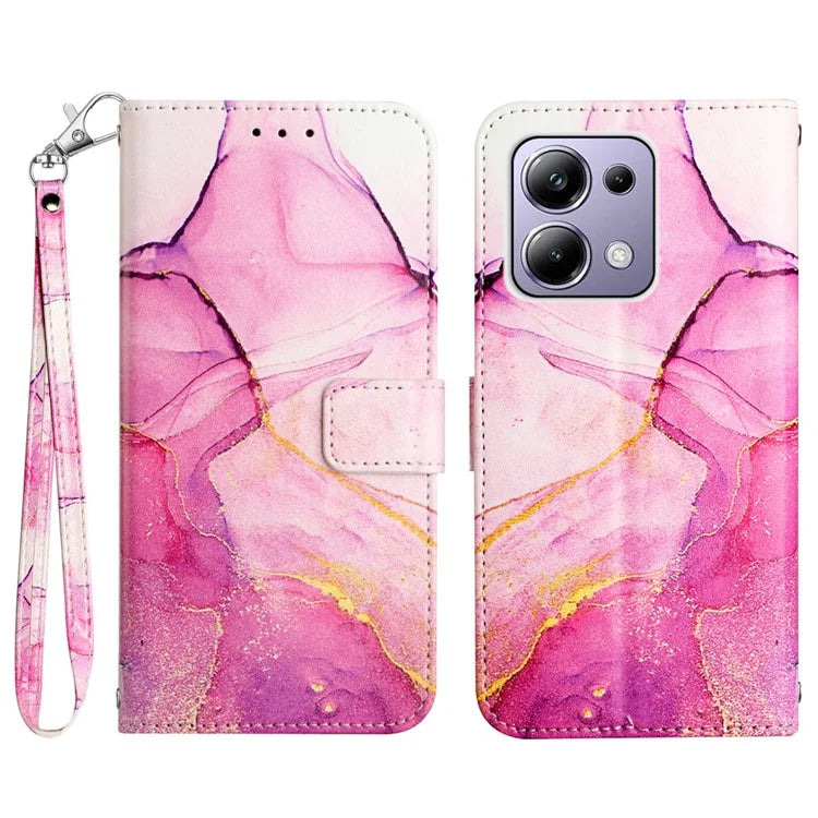 YB Pattern Printing Leather Series-5 For Xiaomi Redmi Note 13 Pro 4G / Poco M6 Pro 4G Wallet Phone Case