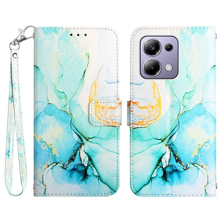YB Pattern Printing Leather Series-5 For Xiaomi Redmi Note 13 Pro 4G / Poco M6 Pro 4G Wallet Phone Case