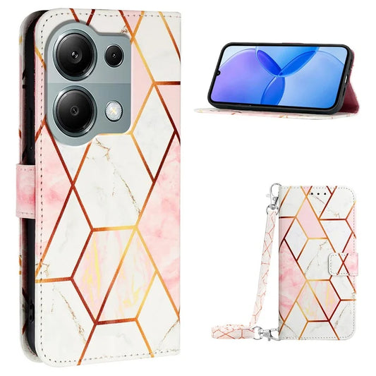 YB Pattern Printing Leather Series-6 For Xiaomi Redmi Note 13 Pro 4G / Poco M6 Pro 4G Case Wallet Stand Cover