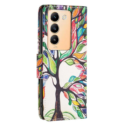 For vivo Y200e 5G Case Pattern Printing Flip Stand Phone Cover with Magnetic Clasp