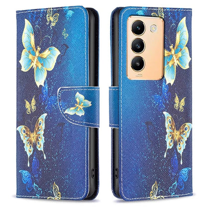For vivo Y200e 5G Case Pattern Printing Flip Stand Phone Cover with Magnetic Clasp