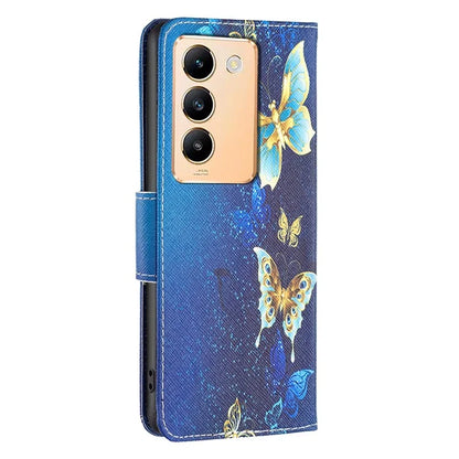 For vivo Y200e 5G Case Pattern Printing Flip Stand Phone Cover with Magnetic Clasp