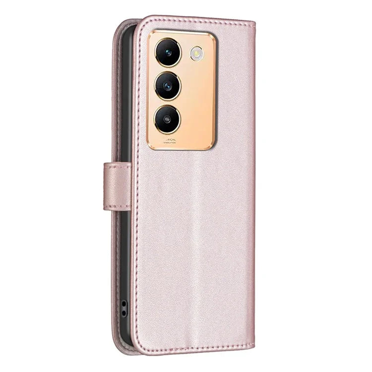BINFEN COLOR BF17 For vivo Y200e 5G Wallet Case Magnetic Closing Card Slots Phone Cover