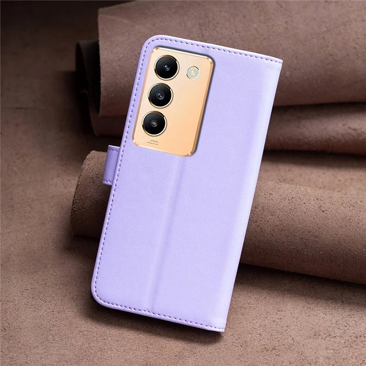 BINFEN COLOR BF17 For vivo Y200e 5G Wallet Case Magnetic Closing Card Slots Phone Cover