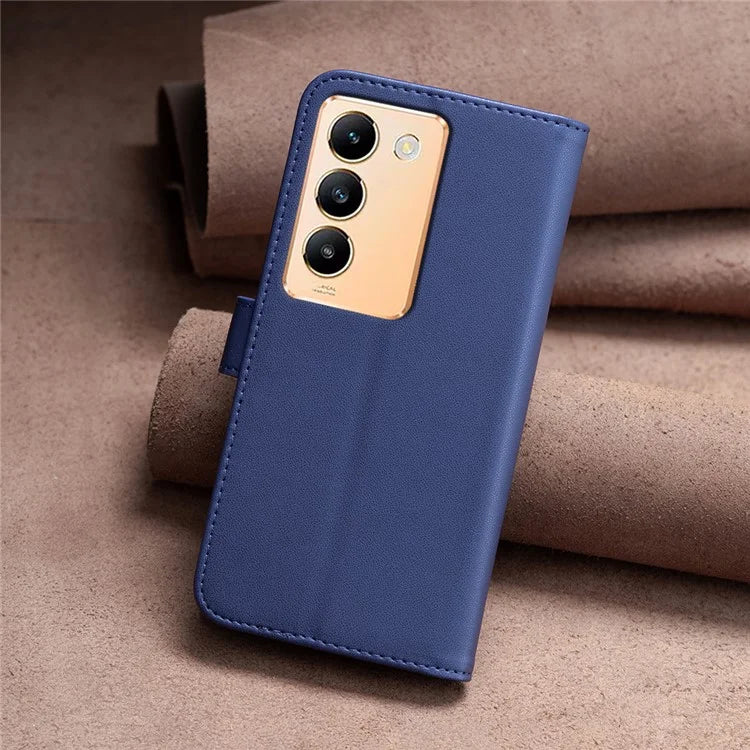 BINFEN COLOR BF17 For vivo Y200e 5G Wallet Case Magnetic Closing Card Slots Phone Cover