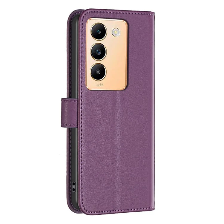BINFEN COLOR BF17 For vivo Y200e 5G Wallet Case Magnetic Closing Card Slots Phone Cover
