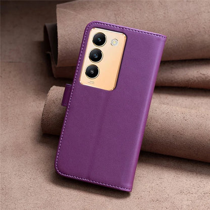 BINFEN COLOR BF17 For vivo Y200e 5G Wallet Case Magnetic Closing Card Slots Phone Cover