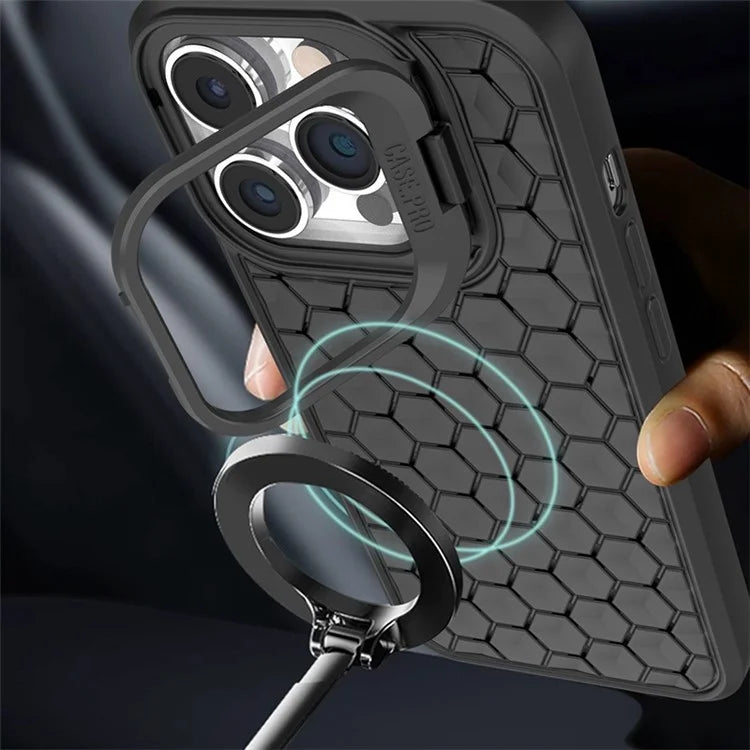 For iPhone 13 Pro TPU Case Kickstand Heat Dissipation Cover Compatible with MagSafe