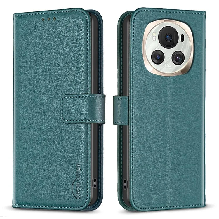 BINFEN COLOR BF17 For Honor Magic6 5G Magnetic Case Drop-proof Leather Card Holder Phone Cover