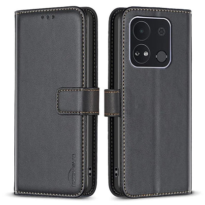 BINFEN COLOR BF17 For Transsion itel A04 Leather Case Stand Magnetic Closure Folio Flip Phone Cover