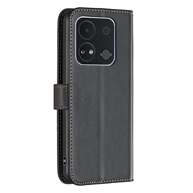 BINFEN COLOR BF17 For Transsion itel A04 Leather Case Stand Magnetic Closure Folio Flip Phone Cover
