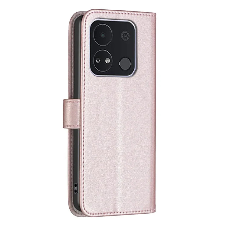 BINFEN COLOR BF17 For Transsion itel A04 Leather Case Stand Magnetic Closure Folio Flip Phone Cover