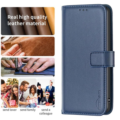 BINFEN COLOR BF17 For Transsion itel A04 Leather Case Stand Magnetic Closure Folio Flip Phone Cover
