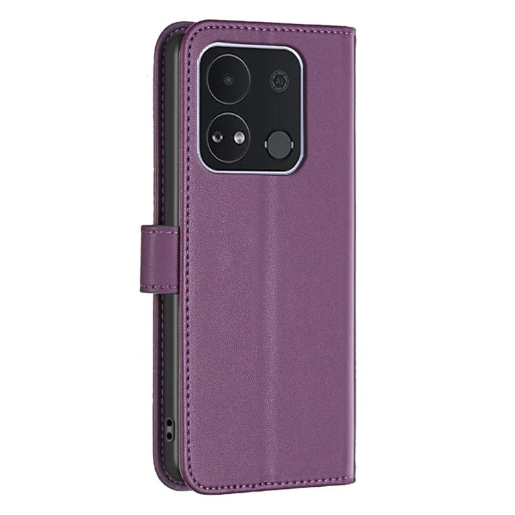 BINFEN COLOR BF17 For Transsion itel A04 Leather Case Stand Magnetic Closure Folio Flip Phone Cover