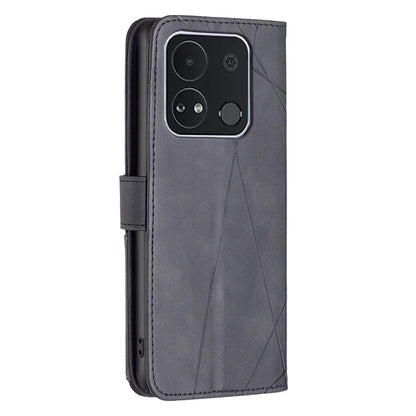 BINFEN COLOR BF05 For Transsion itel A04 Case Geometric Leather Wallet Phone Cover