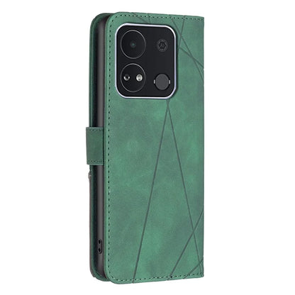 BINFEN COLOR BF05 For Transsion itel A04 Case Geometric Leather Wallet Phone Cover