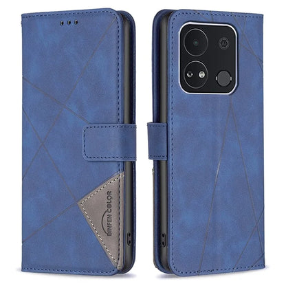 BINFEN COLOR BF05 For Transsion itel A04 Case Geometric Leather Wallet Phone Cover