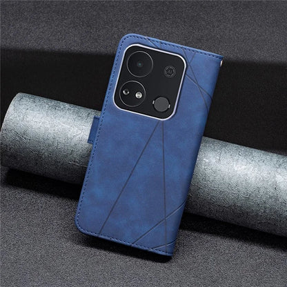 BINFEN COLOR BF05 For Transsion itel A04 Case Geometric Leather Wallet Phone Cover