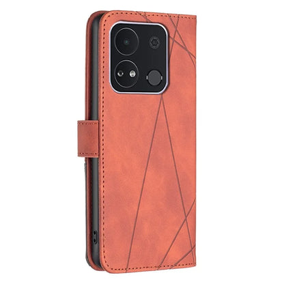 BINFEN COLOR BF05 For Transsion itel A04 Case Geometric Leather Wallet Phone Cover