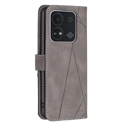 BINFEN COLOR BF05 For Transsion itel A04 Case Geometric Leather Wallet Phone Cover