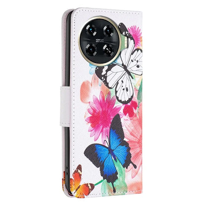 For Transsion Tecno Spark 20 Pro+ Case Pattern Printing Foldable Stand Phone Cover