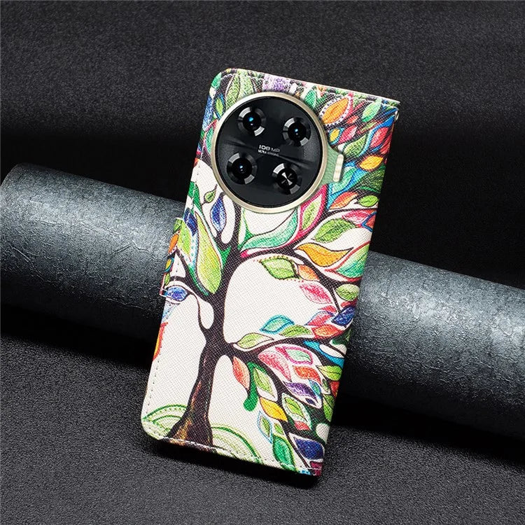 For Transsion Tecno Spark 20 Pro+ Case Pattern Printing Foldable Stand Phone Cover