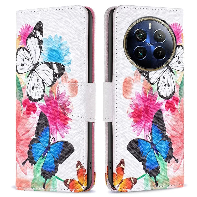 For Realme 12 Pro 5G / 12 Pro+ 5G Wallet Case Pattern Printing PU Leather Phone Cover